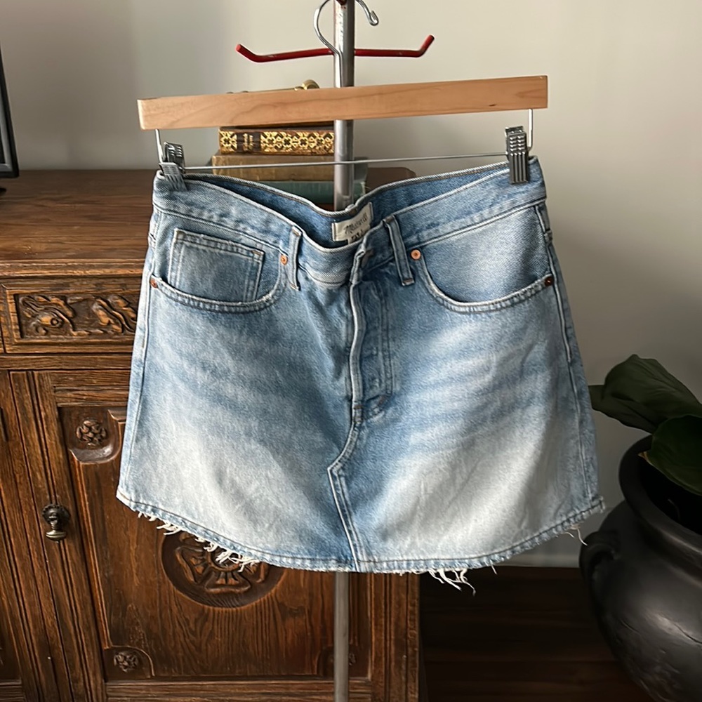 Madewell Light Wash Denim Skirt